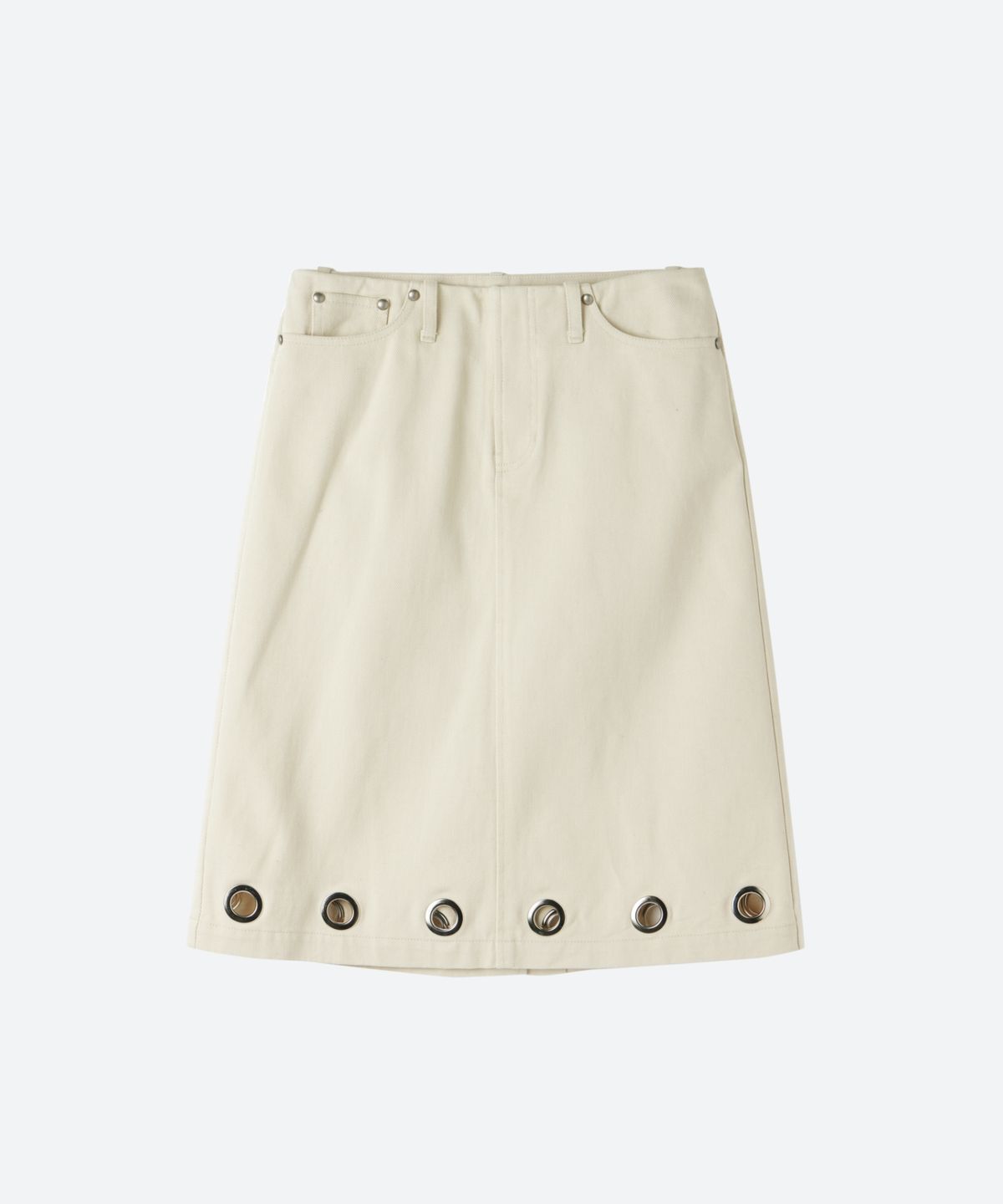 문선 아카이브(MOONSUN ARCHIVE) Eyelet Midi Skirt / Ecru