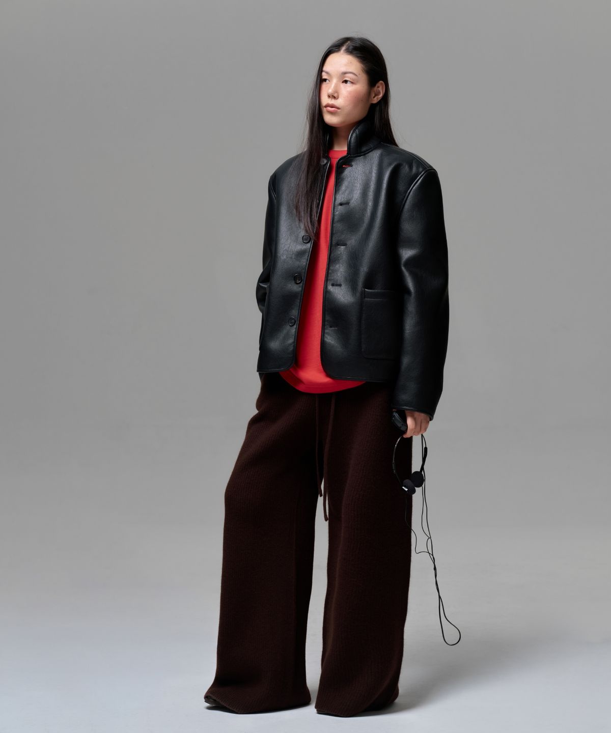 이알에이(ERA) WOMEN CLASSIC FAUX SHEARLING JACKET - BLACK