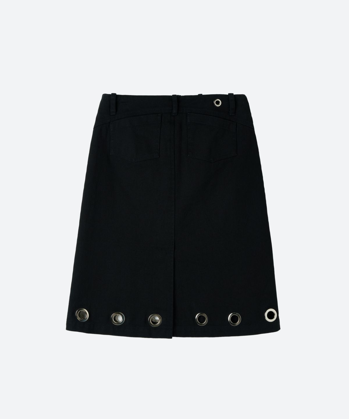 문선 아카이브(MOONSUN ARCHIVE) Eyelet Midi Skirt / Black