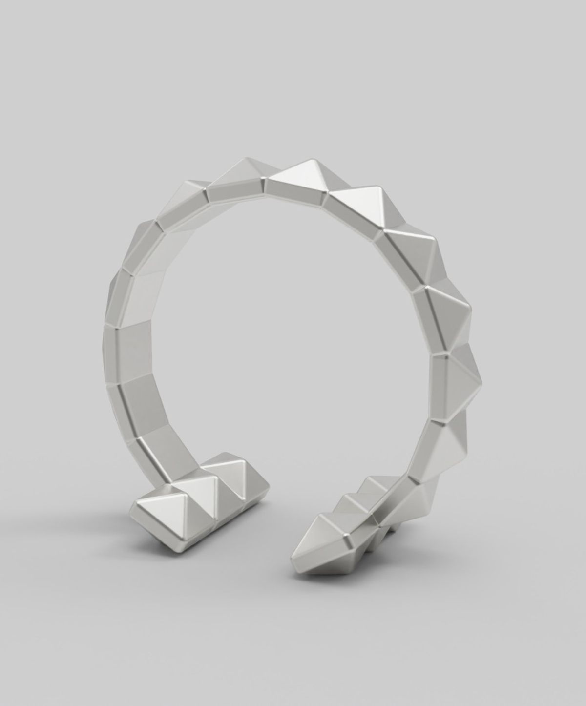 르네오브제(RENEOBJET) MOD  T  PYRAMIDS EARCUFF  [925 STERLING SILVER] 925 실버 포인트 이어커프 귀걸이