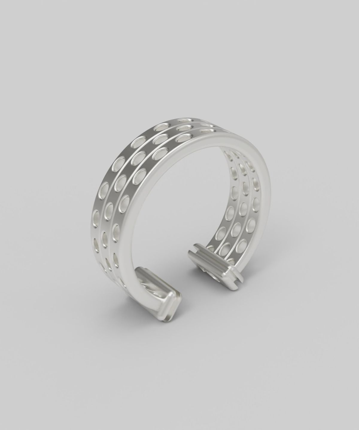 르네오브제(RENEOBJET) WIN  CIRCLE EARCUFF (3 ROWS)  [STERLING SILVER]  이어커프 925 포인트 귀걸이