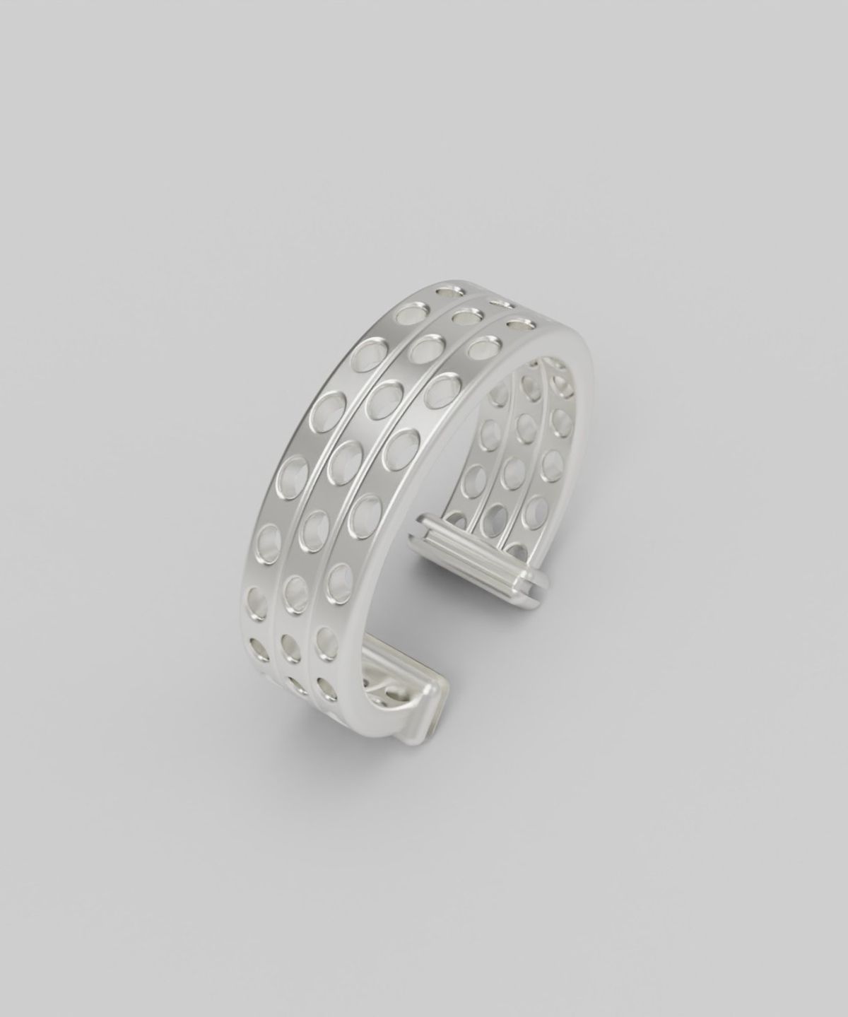 르네오브제(RENEOBJET) WIN  CIRCLE EARCUFF (3 ROWS)  [STERLING SILVER]  이어커프 925 포인트 귀걸이