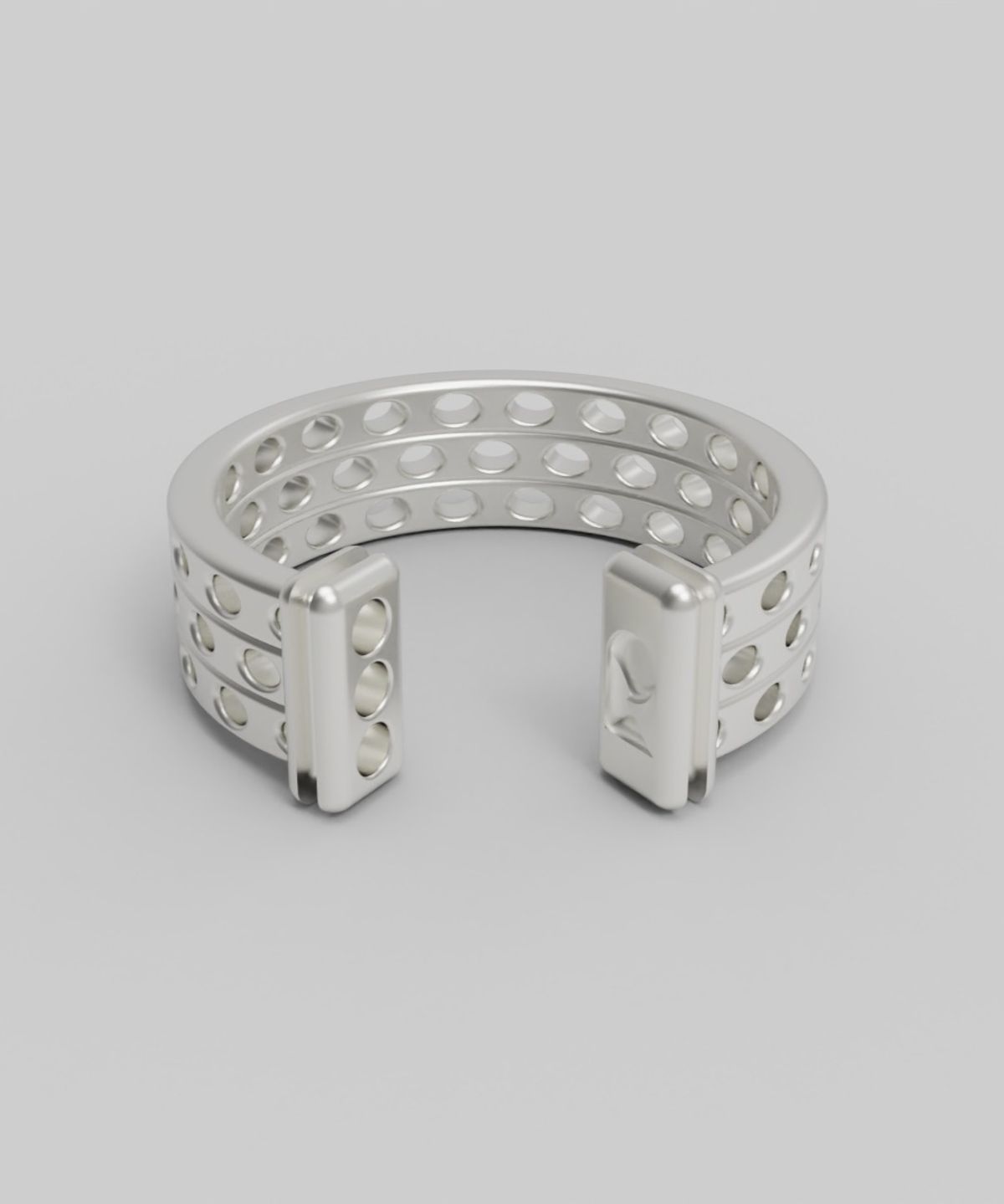 르네오브제(RENEOBJET) WIN  CIRCLE EARCUFF (3 ROWS)  [STERLING SILVER]  이어커프 925 포인트 귀걸이