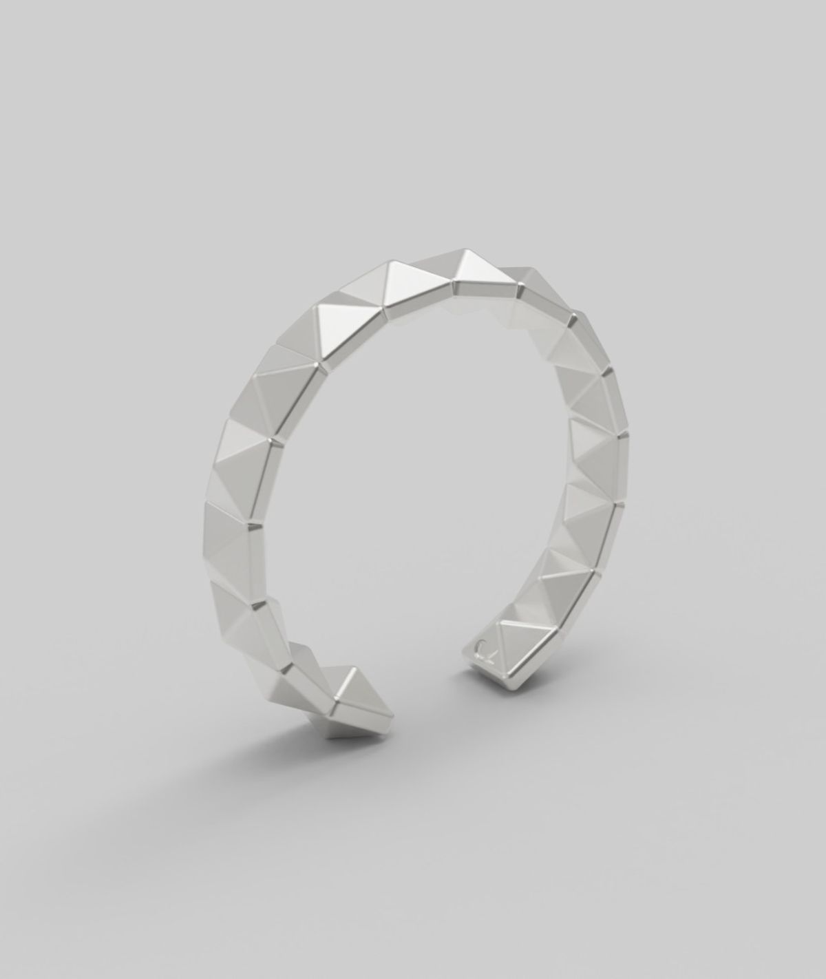 르네오브제(RENEOBJET) MOD  DUAL PYRAMIDS EARCUFF  [STERLING SILVER] 실버 925 포인트 이어커프 실버 귀걸이