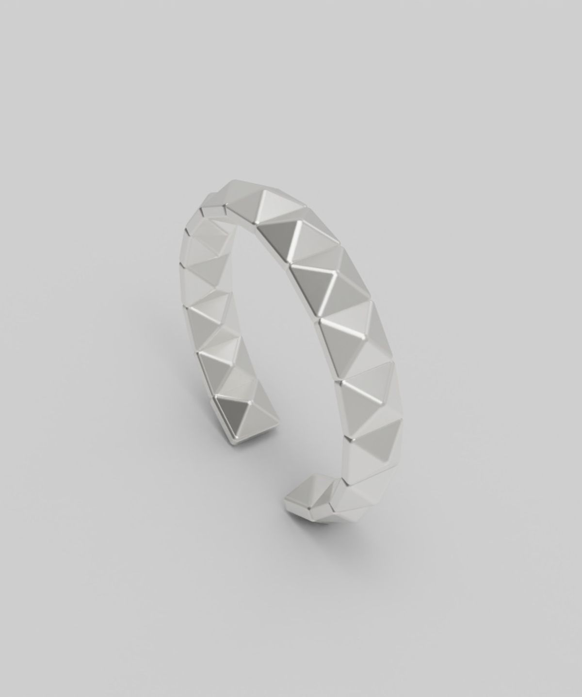 르네오브제(RENEOBJET) MOD  DUAL PYRAMIDS EARCUFF  [STERLING SILVER] 실버 925 포인트 이어커프 실버 귀걸이