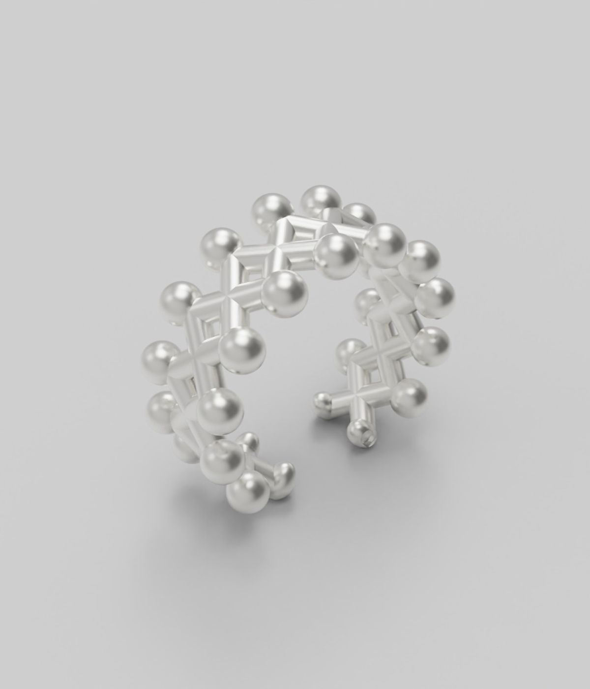 르네오브제(RENEOBJET) RAY  CROWN EARCUFF [STERLING SILVER]  이어커프 925실버 귀걸이