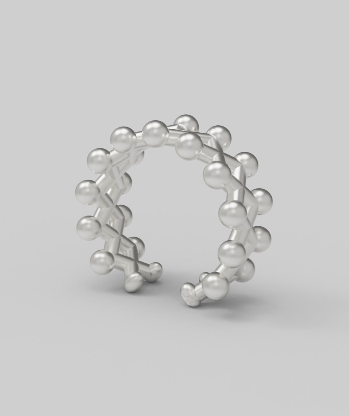 르네오브제(RENEOBJET) RAY  CROWN EARCUFF [STERLING SILVER]  이어커프 925실버 귀걸이