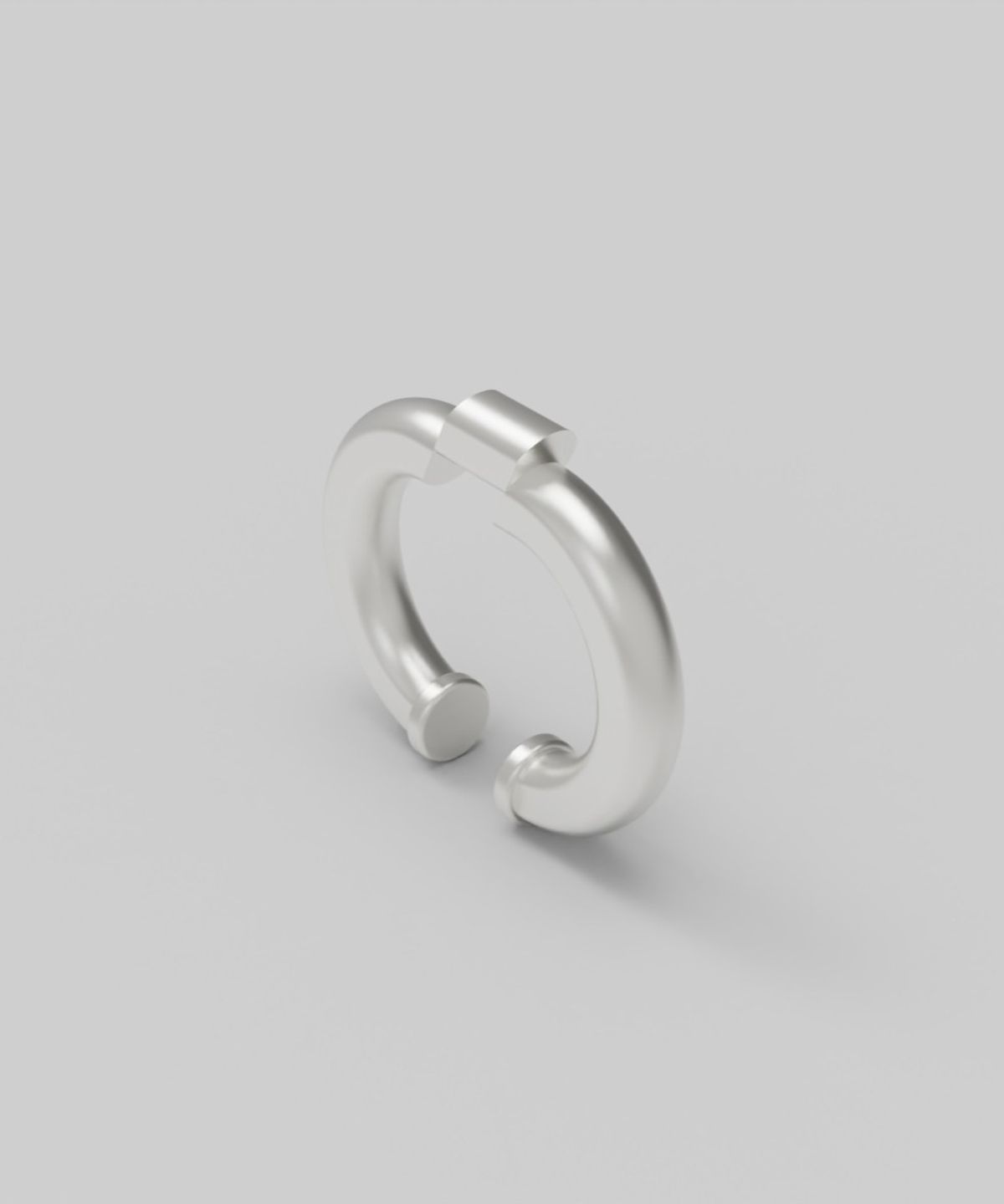 르네오브제(RENEOBJET) VEL  OBLIQUE EARCUFF  [925 STERLING SILVER]  이어커프 귀걸이