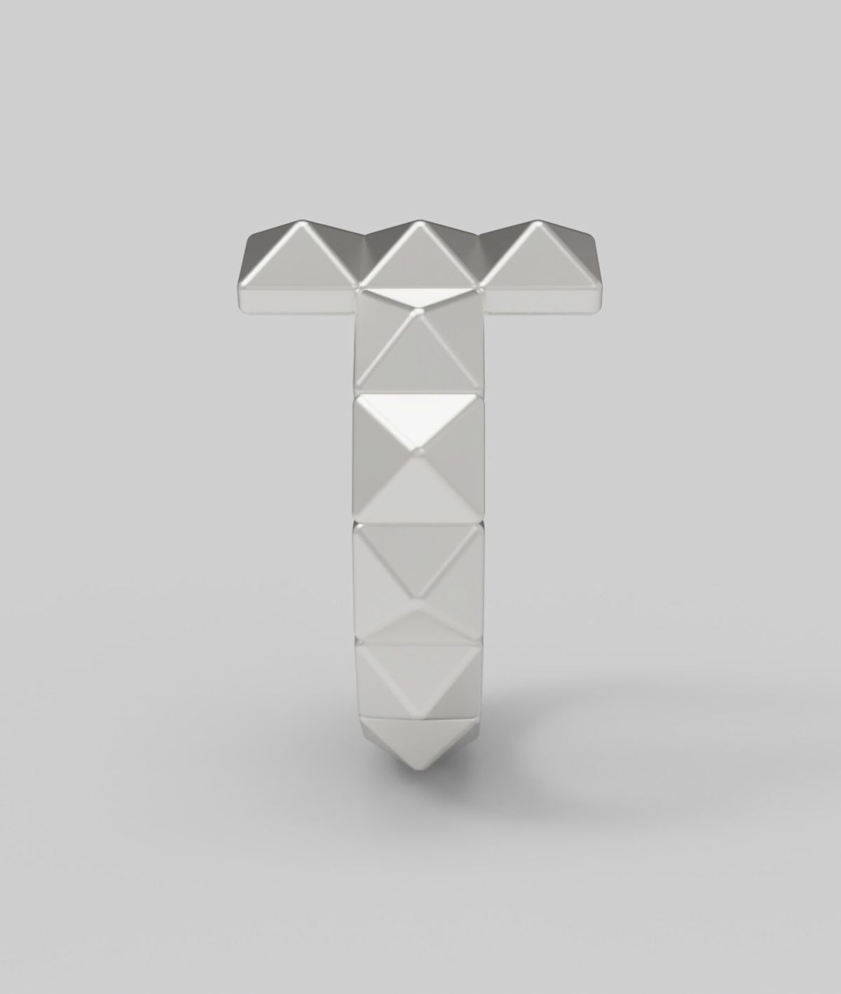 르네오브제(RENEOBJET) MOD  T OPEN RING  [925 STERLING SILVER]  피라미드 오픈링 반지