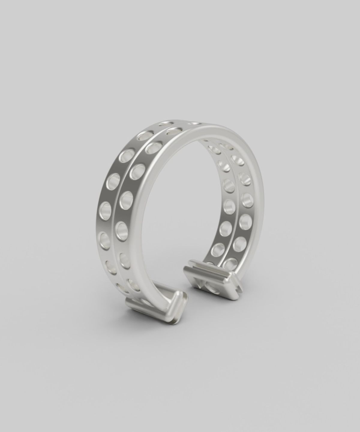 르네오브제(RENEOBJET) WIN  CIRCLE EARCUFF (2 ROWS)  [925 STERLING SILVER]  이어커프 925 포인트 귀걸이