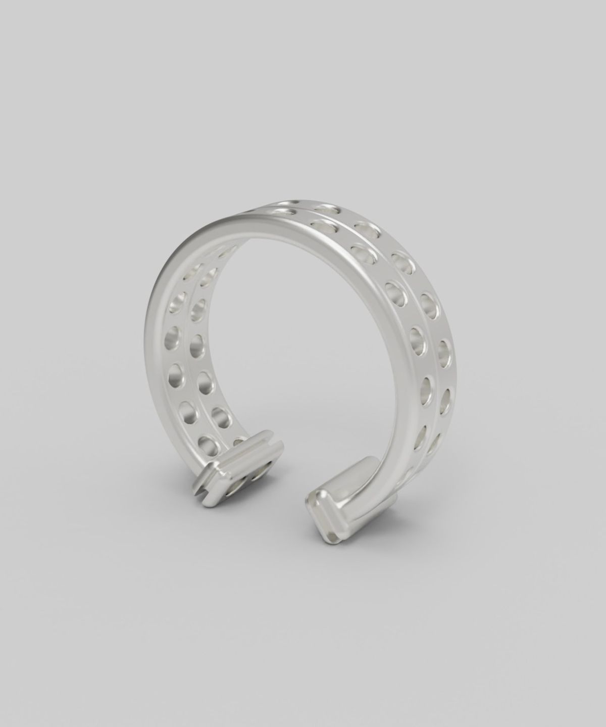 르네오브제(RENEOBJET) WIN  CIRCLE EARCUFF (2 ROWS)  [925 STERLING SILVER]  이어커프 925 포인트 귀걸이