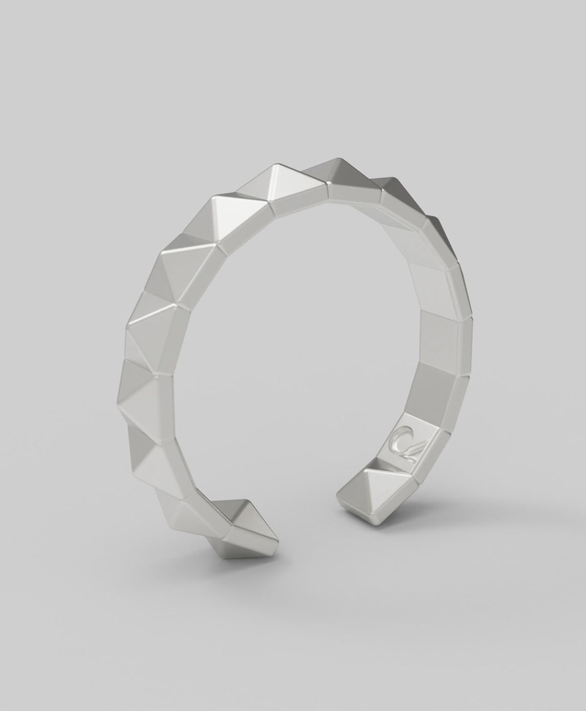 르네오브제(RENEOBJET) MOD  PYRAMIDS  EARCUFF  [925 STERLING SILVER] 스퀘어 이어커프
