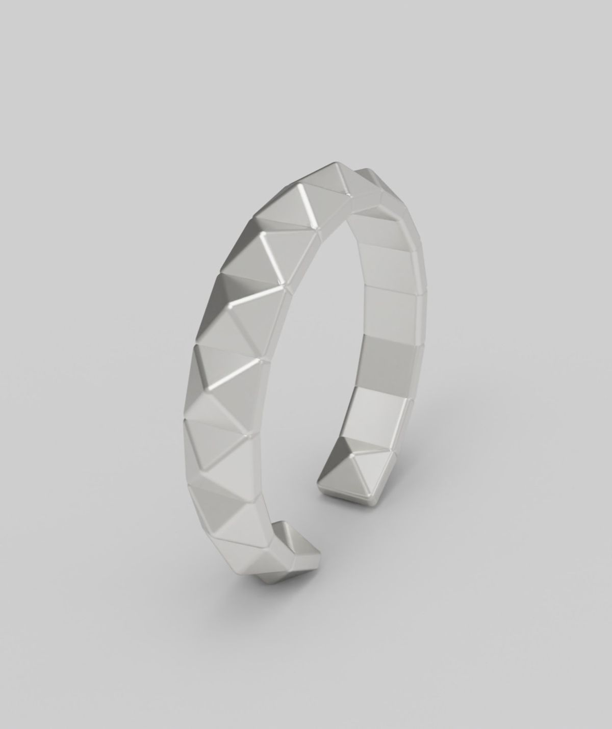 르네오브제(RENEOBJET) MOD  PYRAMIDS  EARCUFF  [925 STERLING SILVER] 스퀘어 이어커프