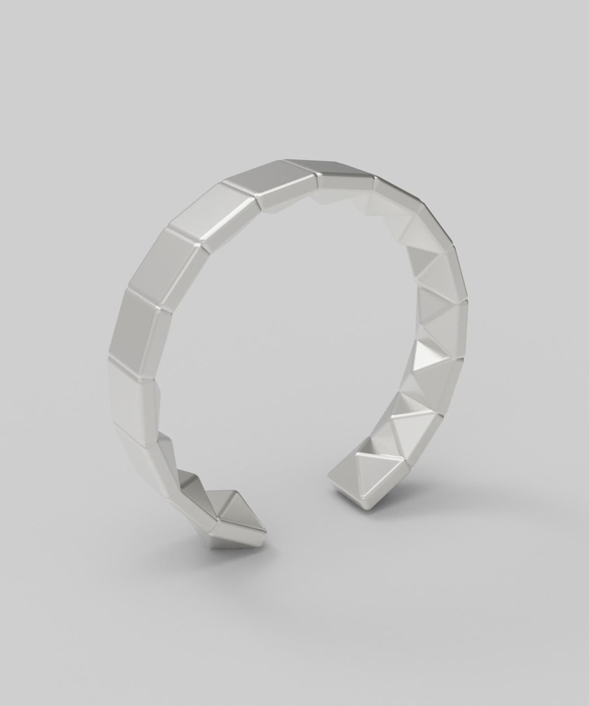 르네오브제(RENEOBJET) MOD  INVERTED PYRAMIDS  EARCUFF  [925 STERLING SILVER]  이어커프 귀걸이