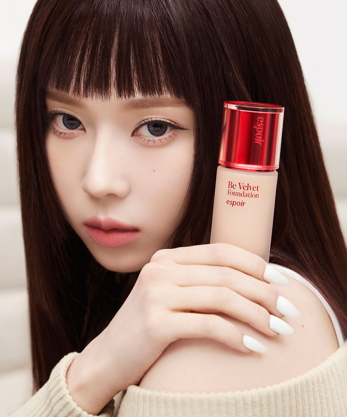 에스쁘아(ESPOIR) 비벨벳 파운데이션 SPF22 PA++(+증정: 블렌더 M+미니 파운데이션 #두부+미니 프라이머 7g)