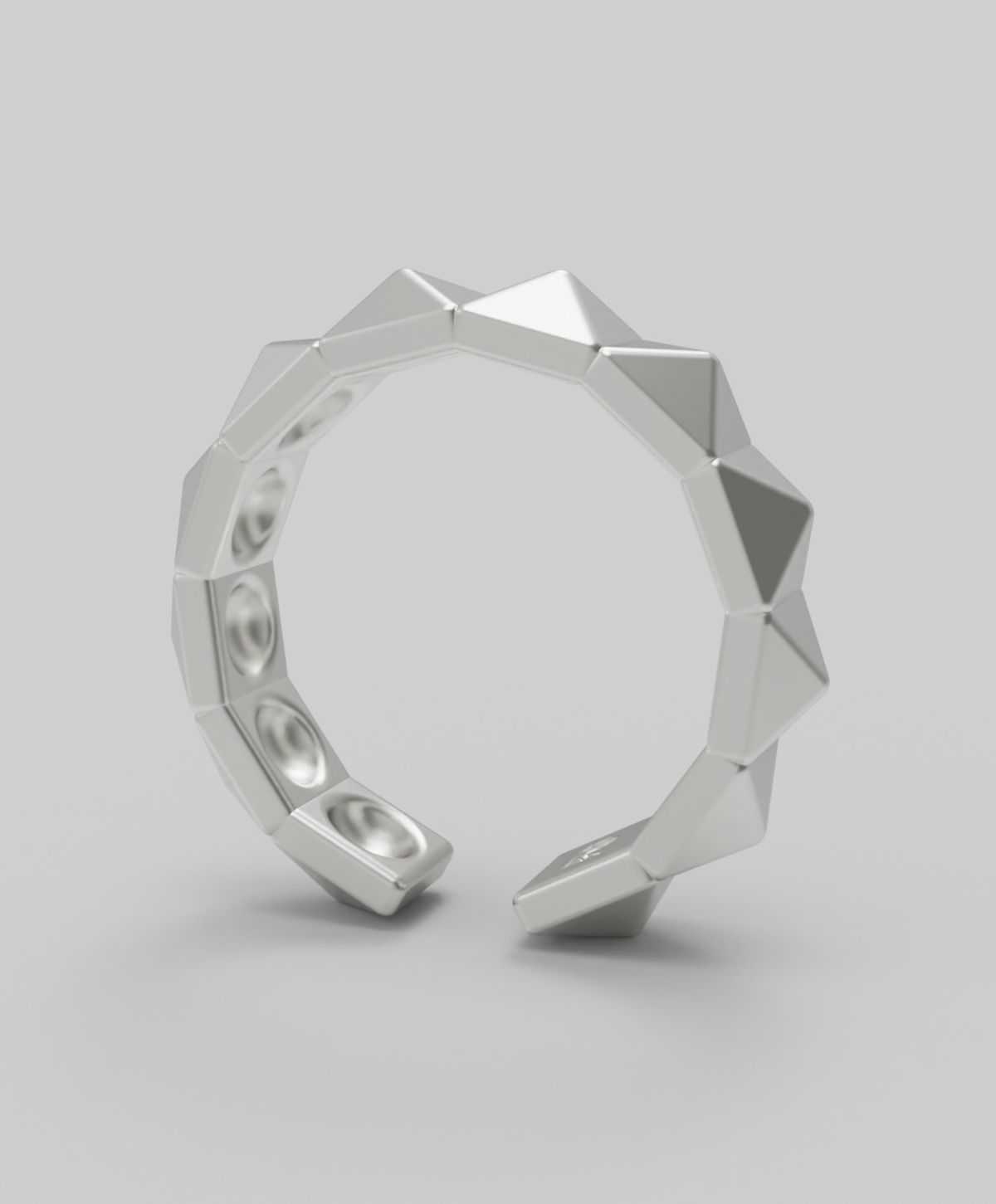 르네오브제(RENEOBJET) MOD  OPEN RING  [925 STERLING SILVER] 피라미드 오픈링 반지