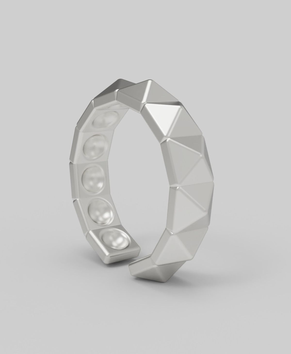 르네오브제(RENEOBJET) MOD  OPEN RING  [925 STERLING SILVER] 피라미드 오픈링 반지