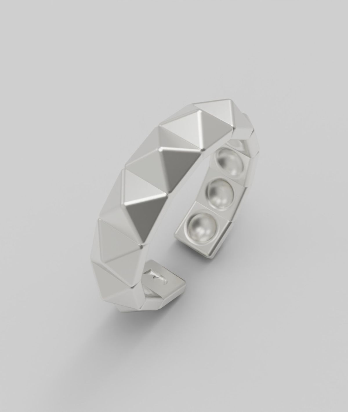 르네오브제(RENEOBJET) MOD  OPEN RING  [925 STERLING SILVER] 피라미드 오픈링 반지