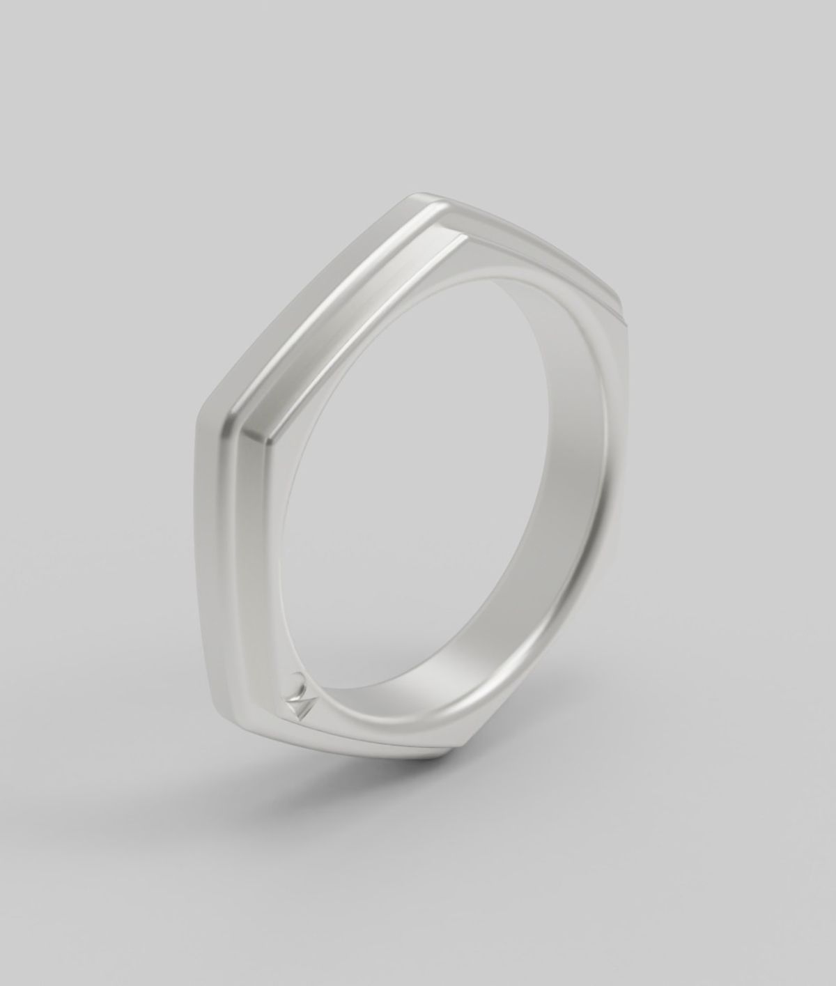 르네오브제(RENEOBJET) DIN  HEX RING [925 STERLING SILVER] 육각 925 실버 링 반지