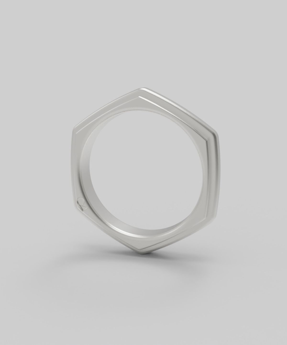 르네오브제(RENEOBJET) DIN  HEX RING [925 STERLING SILVER] 육각 925 실버 링 반지
