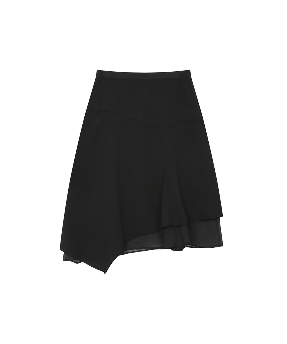 ◆MISEKI SEOUL◆ Organza layered midi skirt BLACK MSK252SK05 Organza layered midi skirt BLACK - Miseki seoul | 60