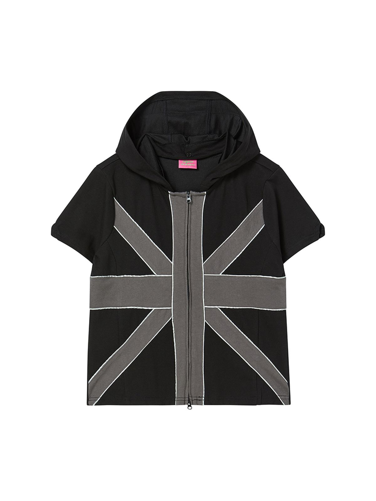 엔와이엑스엑스(NYXX) CROSS PATCH HOODIE BLACK