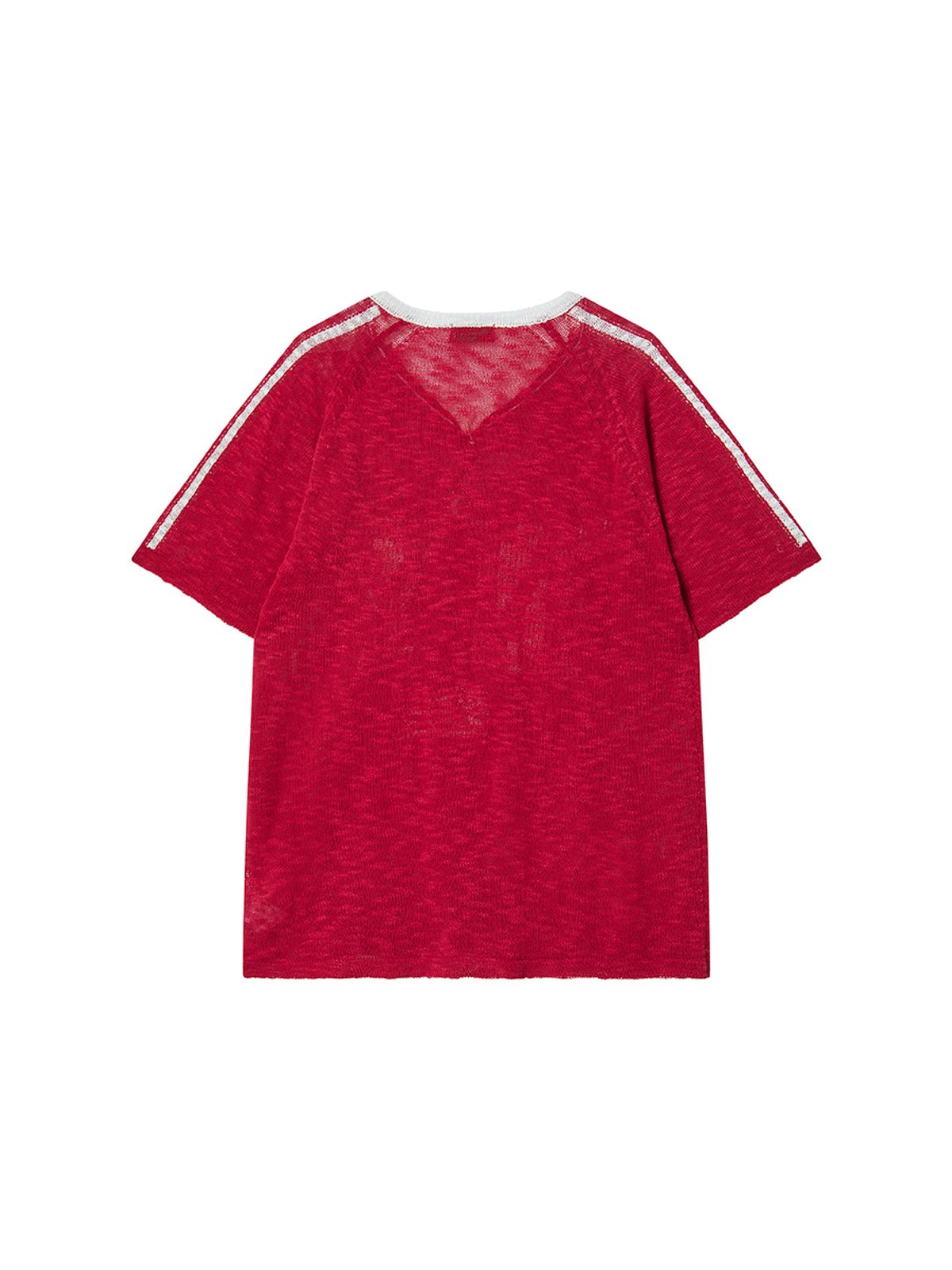 엔와이엑스엑스(NYXX) NY FLAG V-NECK KNIT RED
