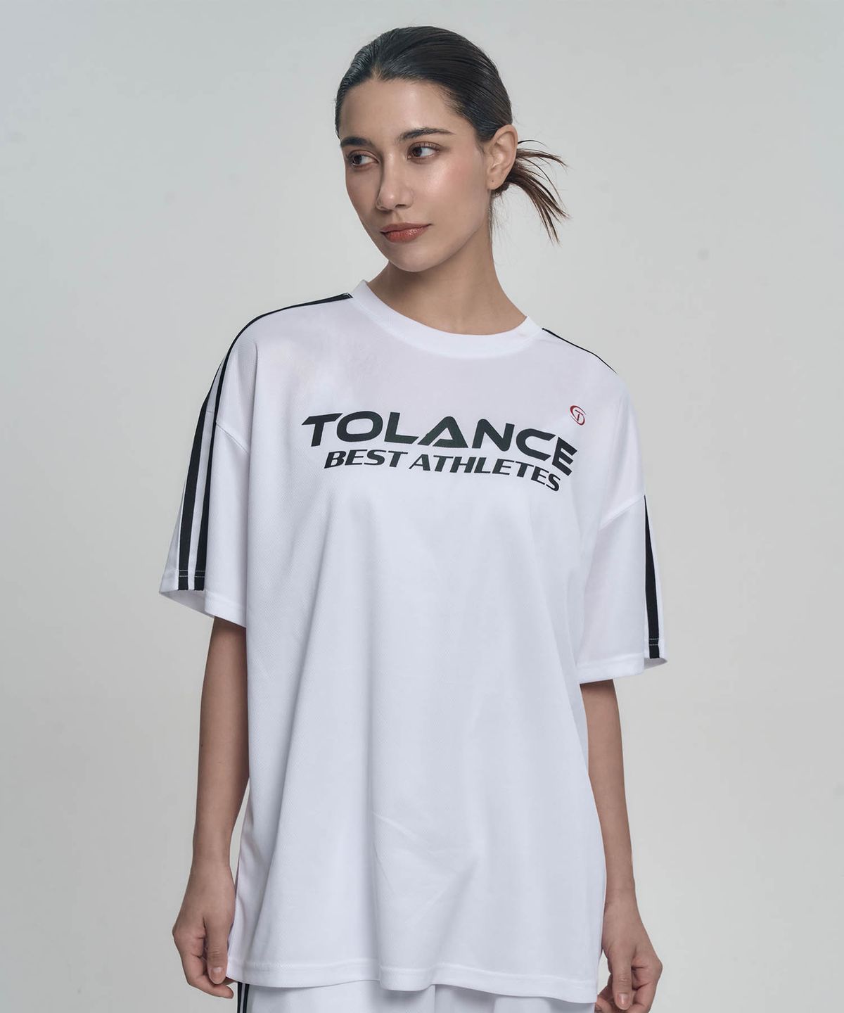토런스(TOLANCE) 우먼스 매쉬 퓨어 컴포트 숏 슬리브 - White