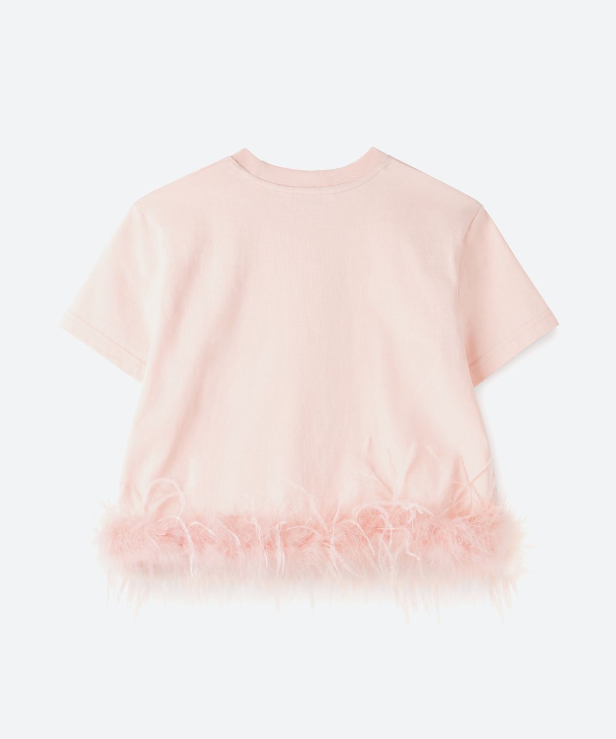 문선 아카이브(MOONSUN ARCHIVE) EL Sol Ostrich Hair T-Shirt / Flamingo