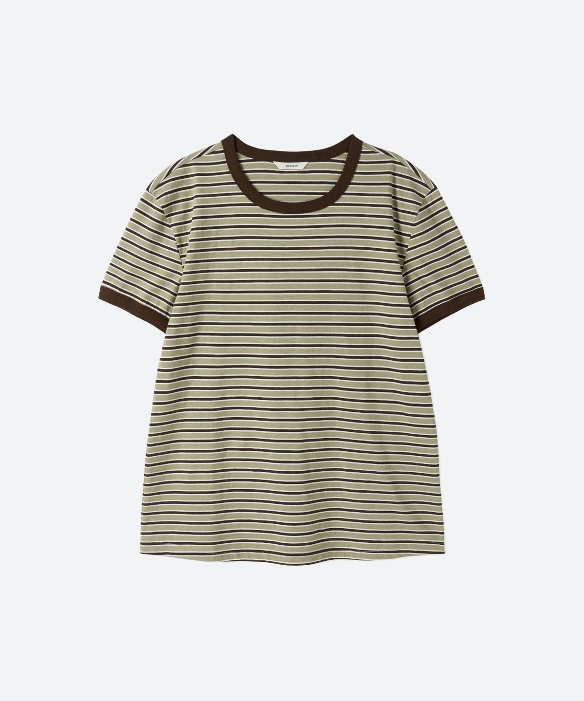 문선 아카이브(MOONSUN ARCHIVE) UNISEX, Stripe Ringer T-Shirt / Beige
