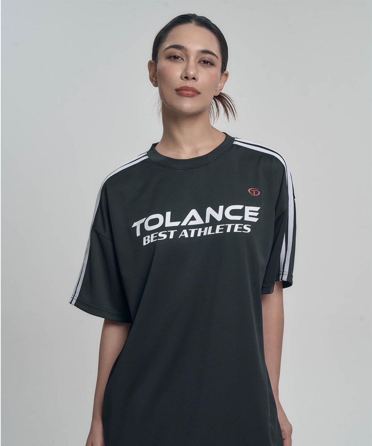 토런스(TOLANCE) 우먼스 매쉬 퓨어 컴포트 숏 슬리브 - Black