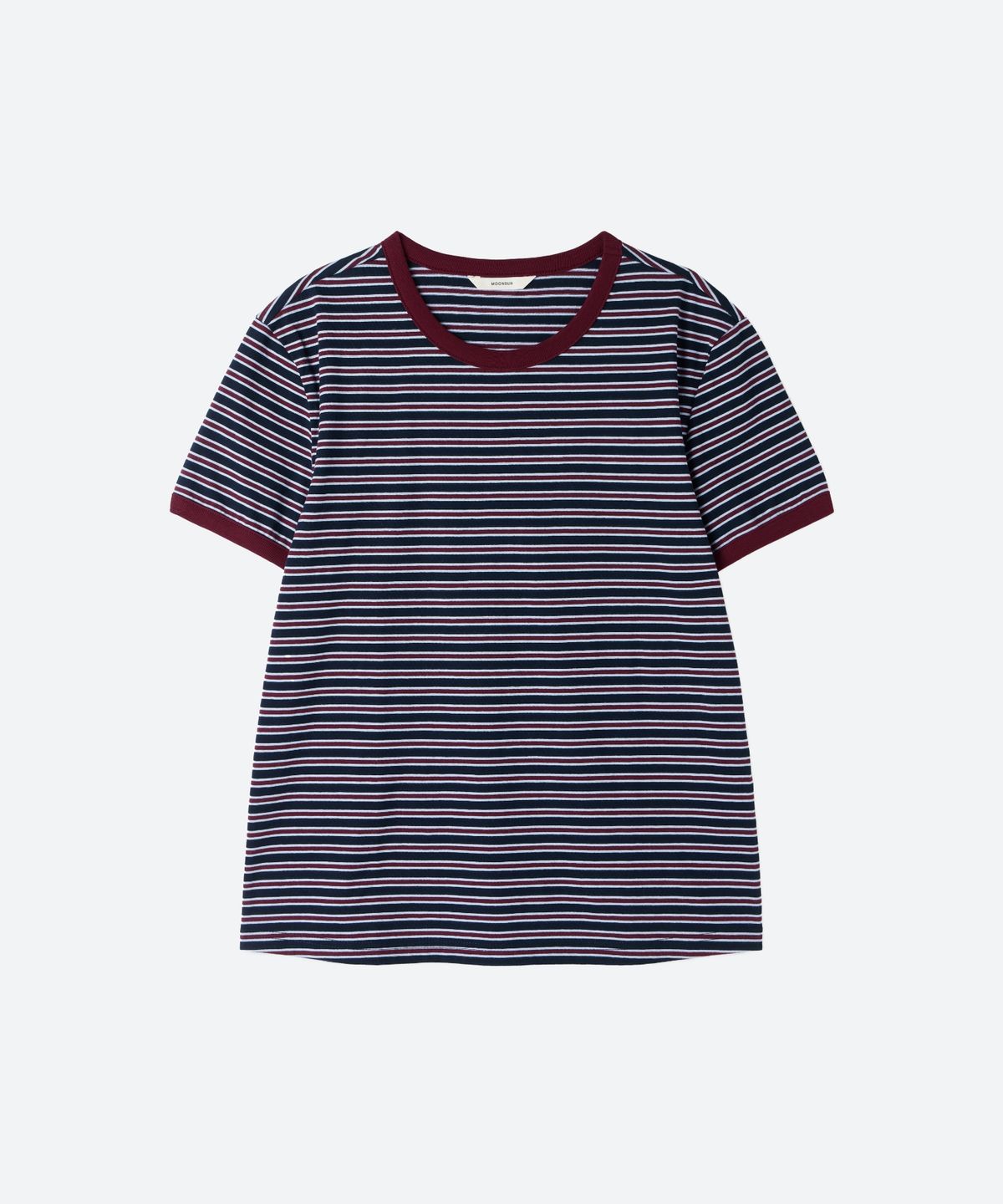 문선 아카이브(MOONSUN ARCHIVE) UNISEX, Stripe Ringer T-Shirt / Navy