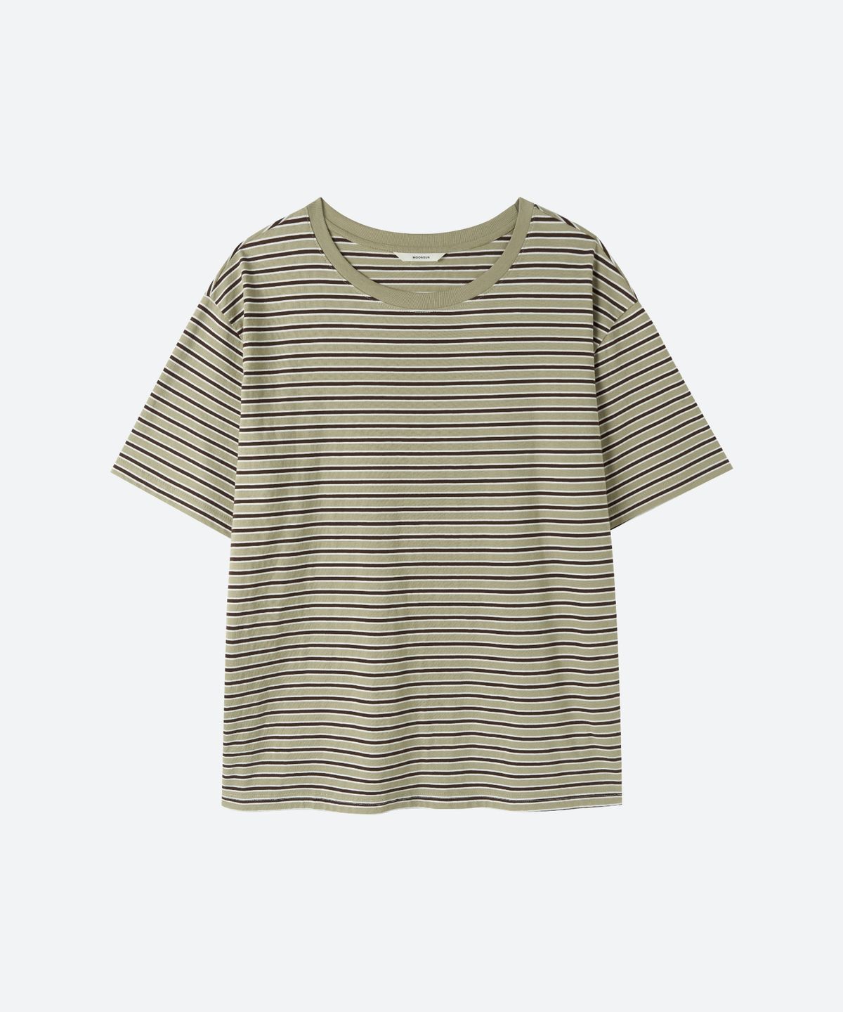 문선 아카이브(MOONSUN ARCHIVE) UNISEX, Stripe Oversized T-Shirt / Beige