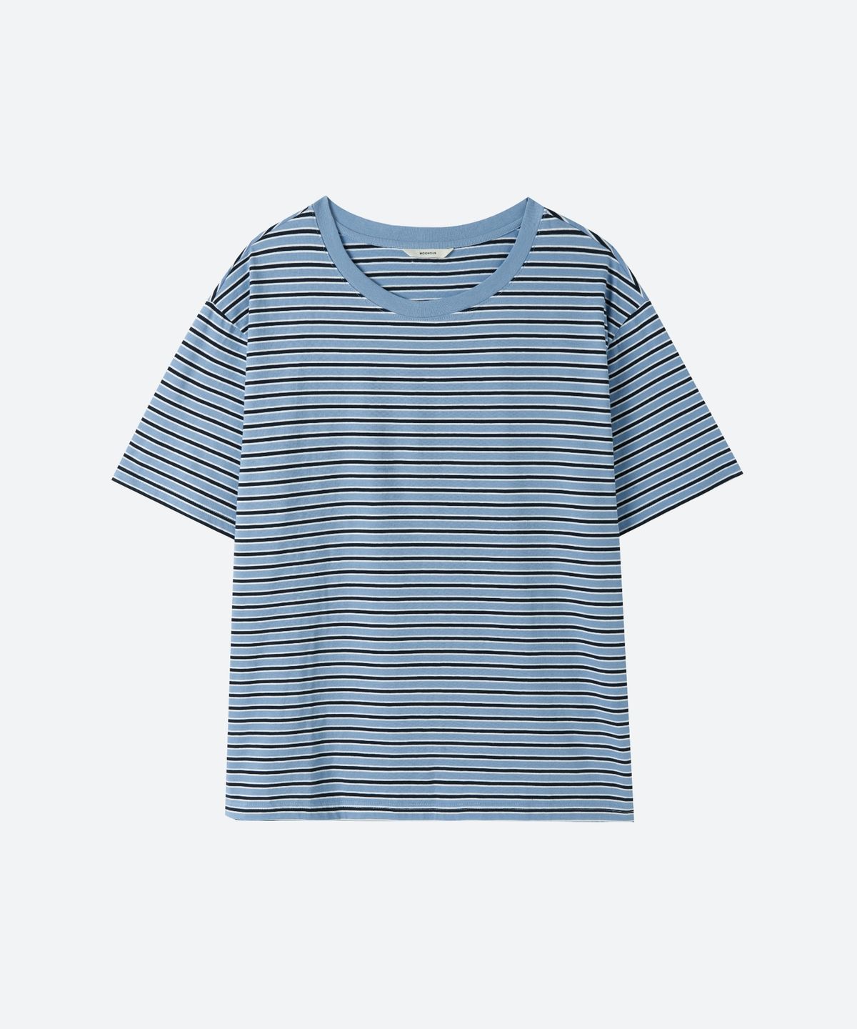 문선 아카이브(MOONSUN ARCHIVE) UNISEX, Stripe Oversized T-Shirt / Sky Blue