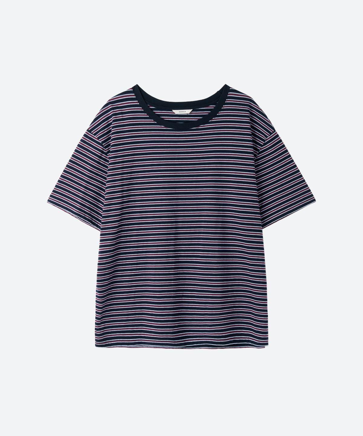 문선 아카이브(MOONSUN ARCHIVE) MJ UNISEX, Stripe Oversized T-Shirt / Navy