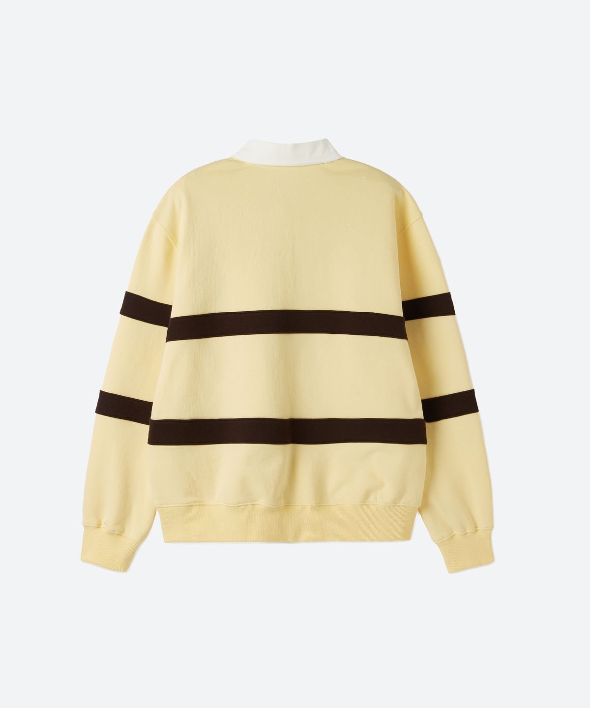 문선 아카이브(MOONSUN ARCHIVE) M.C UNISEX, Stripe Collar Sweatshirt / Butter