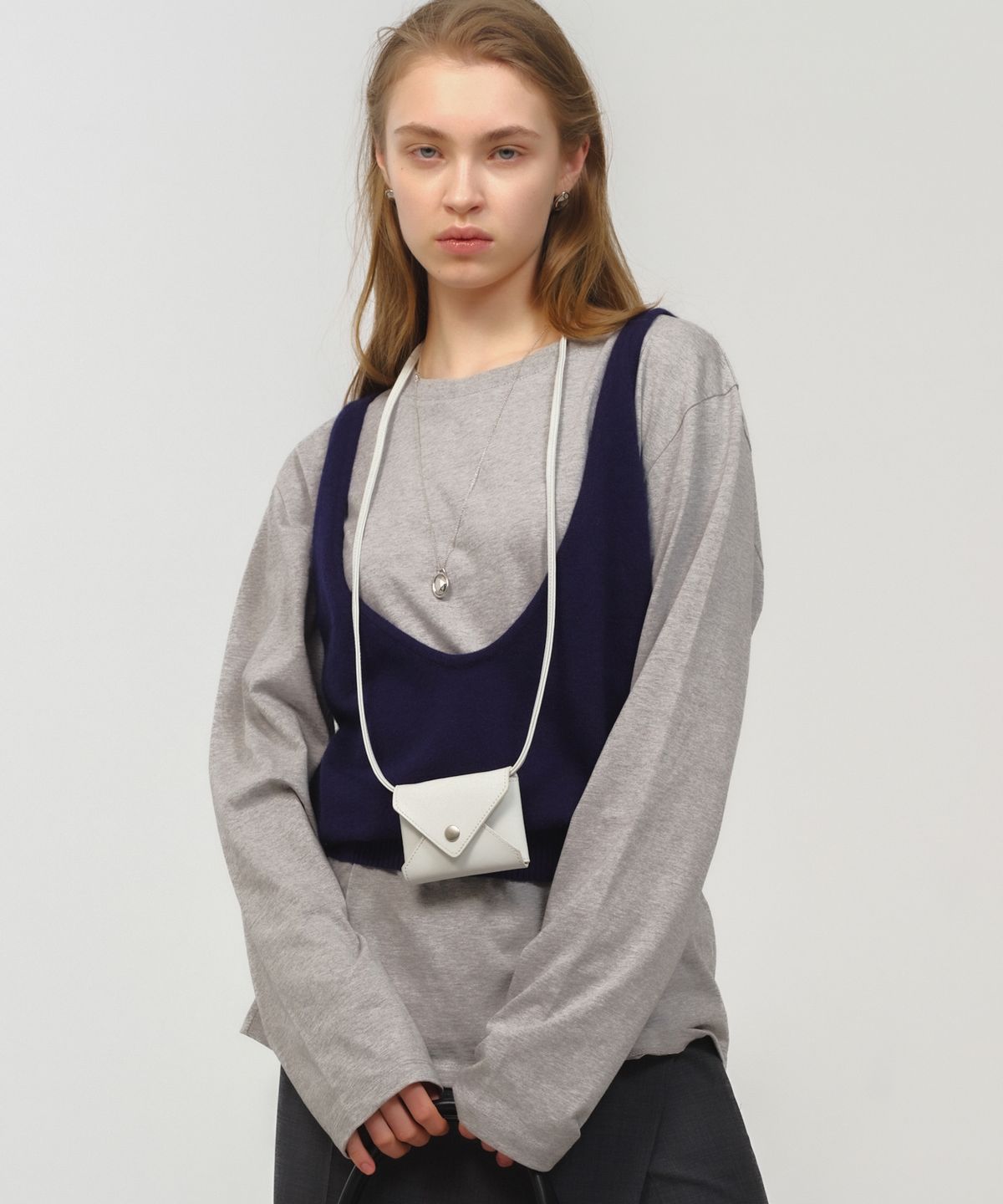 문선 아카이브(MOONSUN ARCHIVE) MJ UNISEX, Oversized Long Sleeve T-Shirt / Gray