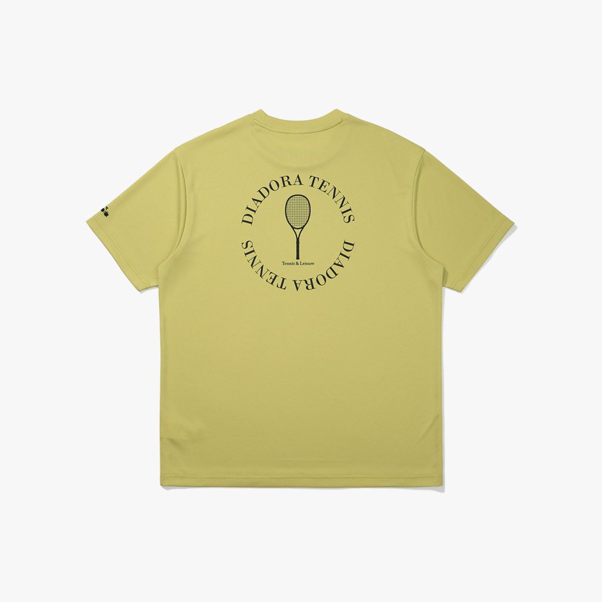 디아도라(diadora) 라켓 그래픽 메쉬 반팔 티셔츠 YELLOW