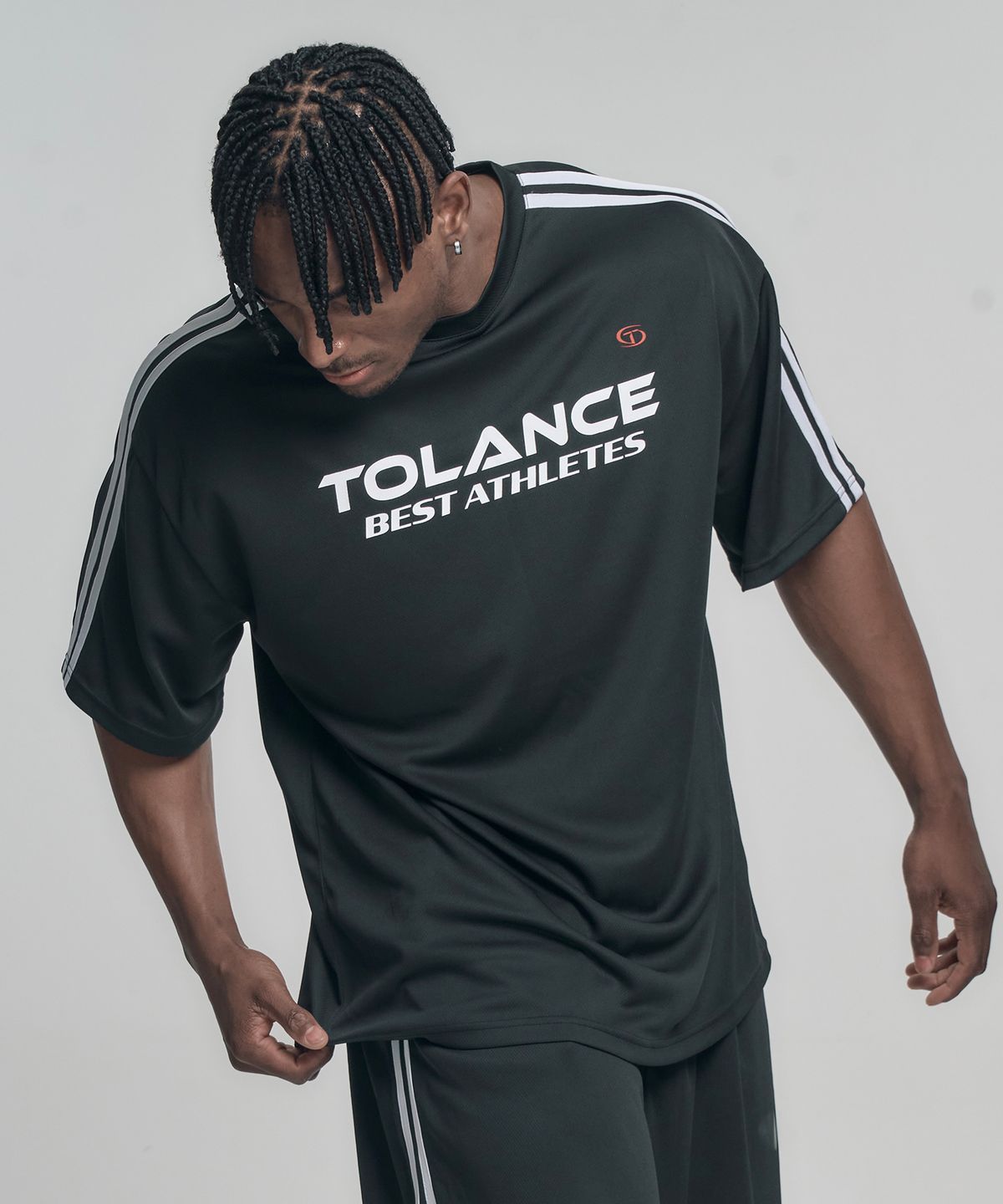 토런스(TOLANCE) 매쉬 퓨어 컴포트 숏 슬리브 - Black