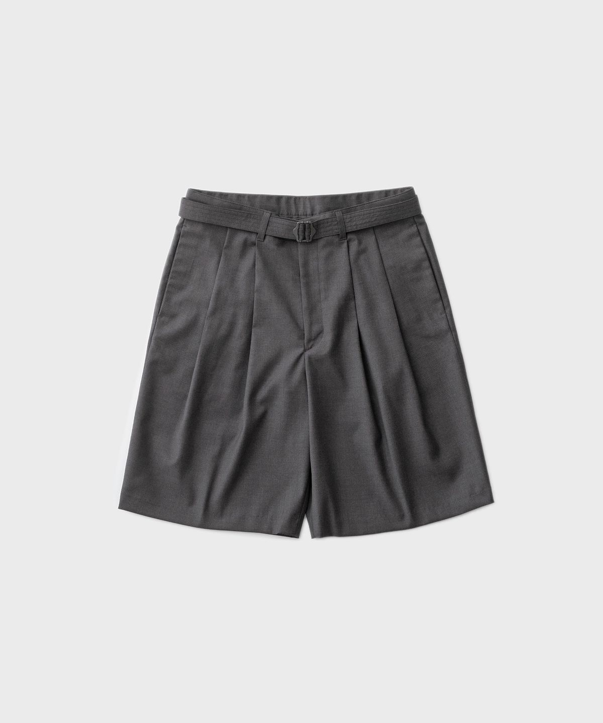 어나더 오피스(ANOTHER OFFICE) Hemingway Belted Shorts (Heather Gray)