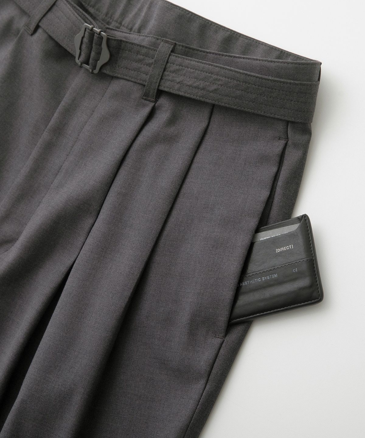 어나더 오피스(ANOTHER OFFICE) Hemingway Belted Shorts (Heather Gray)
