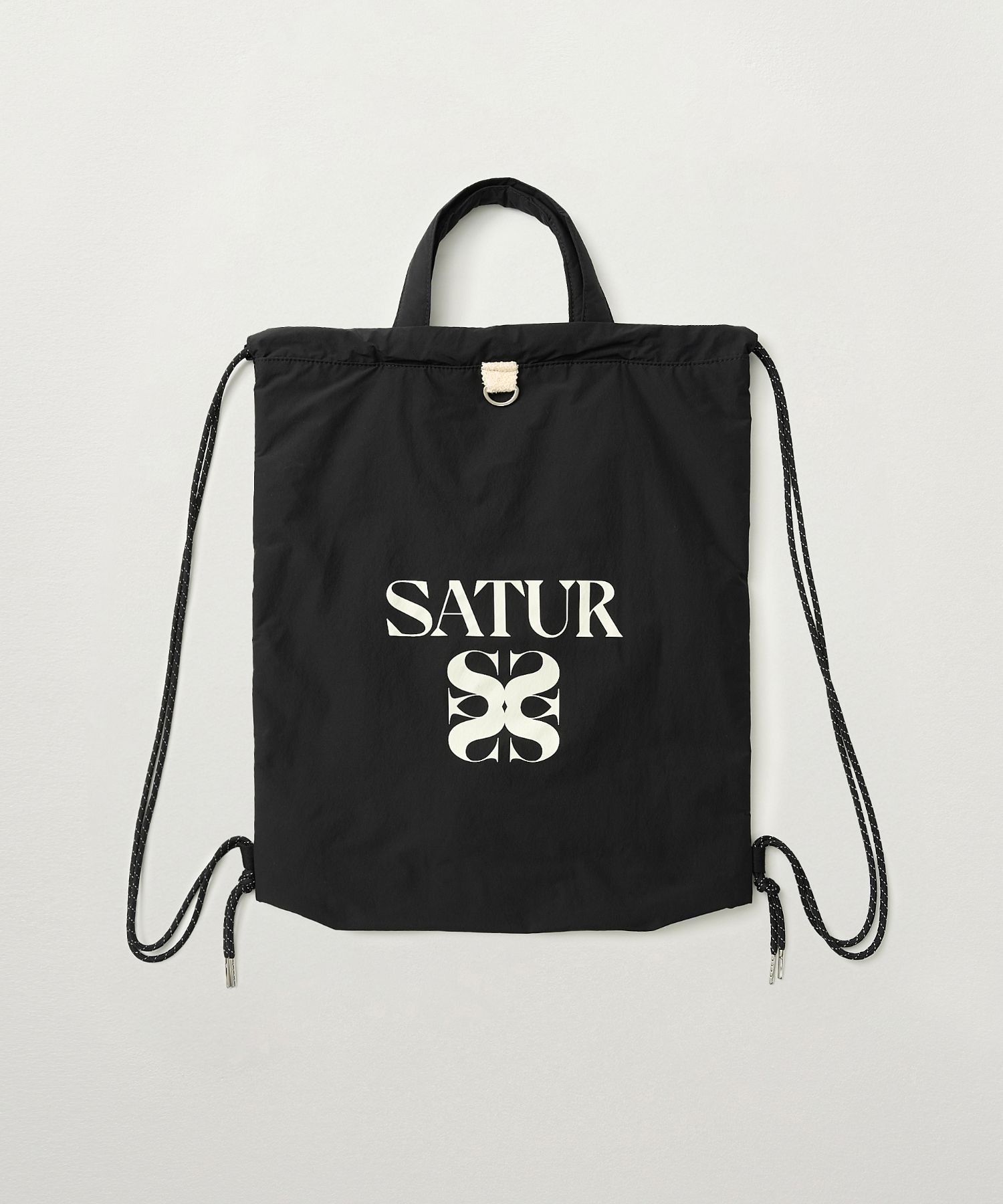 ■SATUR■ Solid Drawstring Bag Black SA255UAB05BLK0 MUSINSA | SATUR Solid Drawstring Bag Black