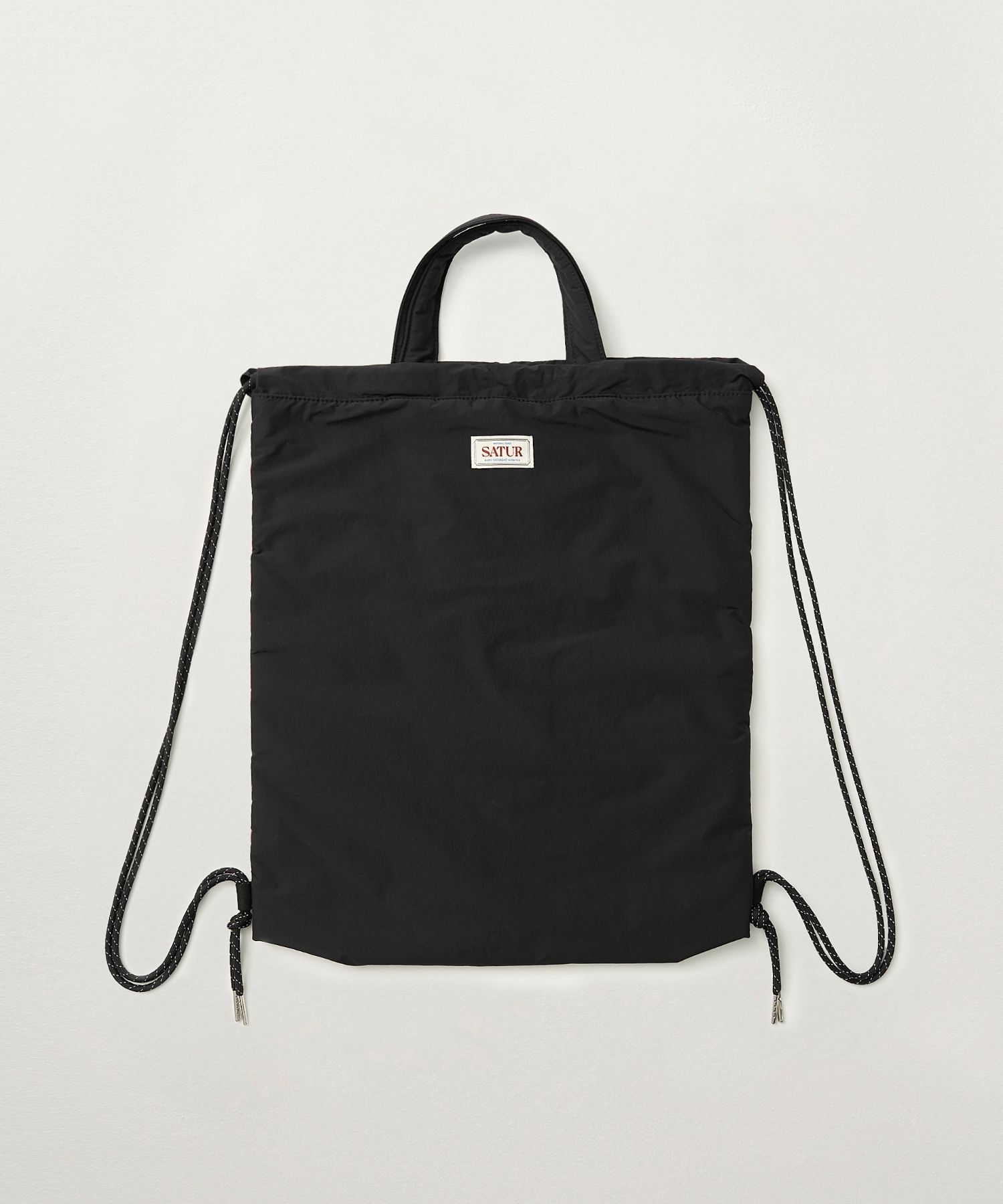 ■SATUR■ Solid Drawstring Bag Black SA255UAB05BLK0 MUSINSA | SATUR Solid Drawstring Bag Black