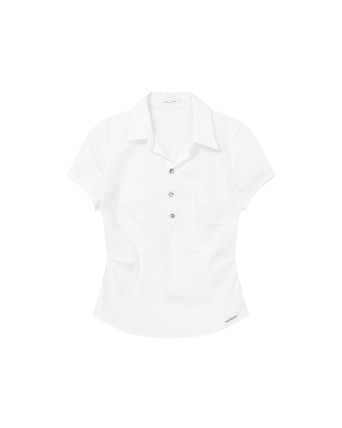 미세키서울(MISEKI SEOUL) Fitted cap sleeves shirts WHITE