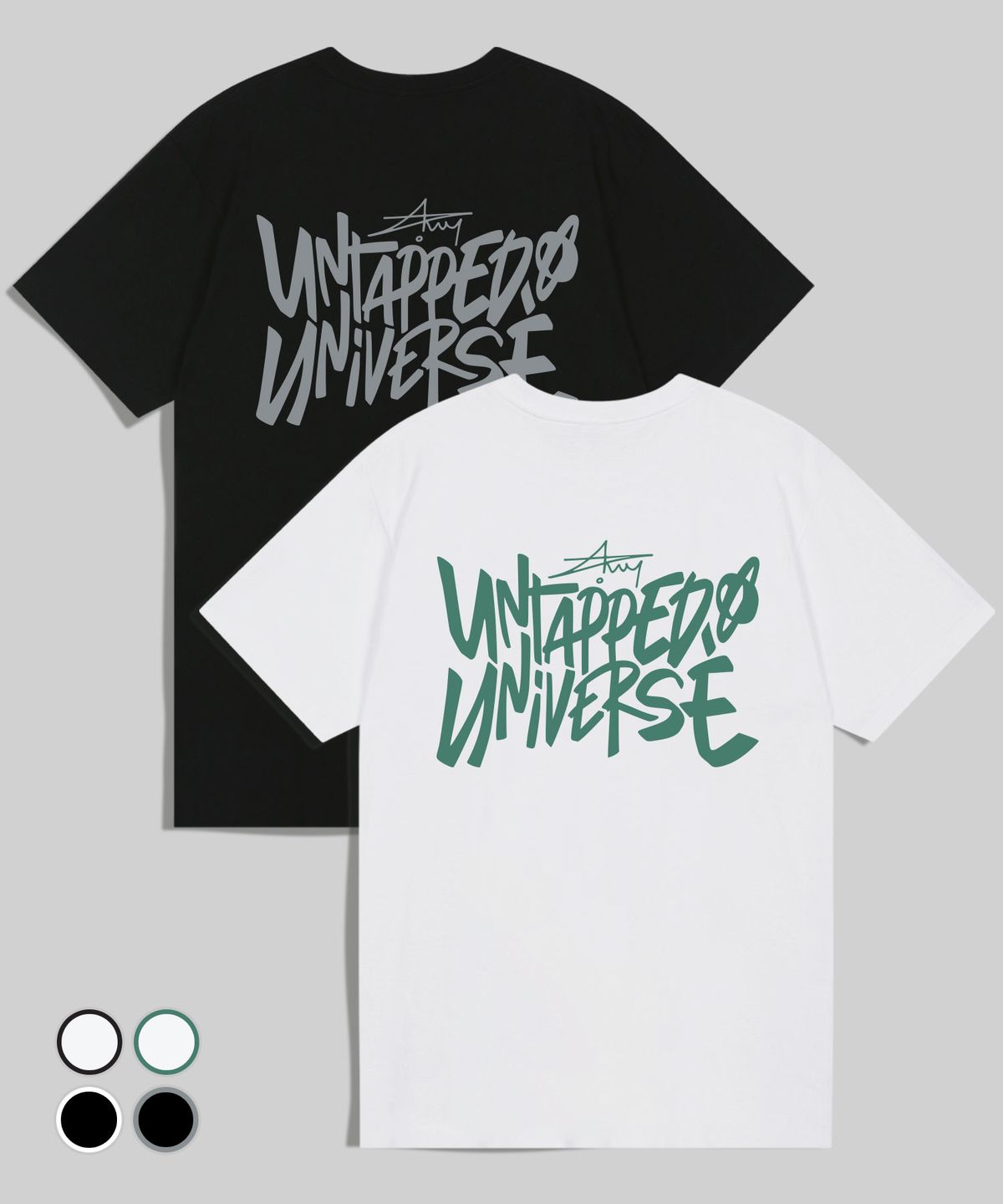 언탭트 스튜디오(UNTAPPED STUDIO) 유니버스 시그니처 에디션 오버핏 반팔 티셔츠 4 COLOR