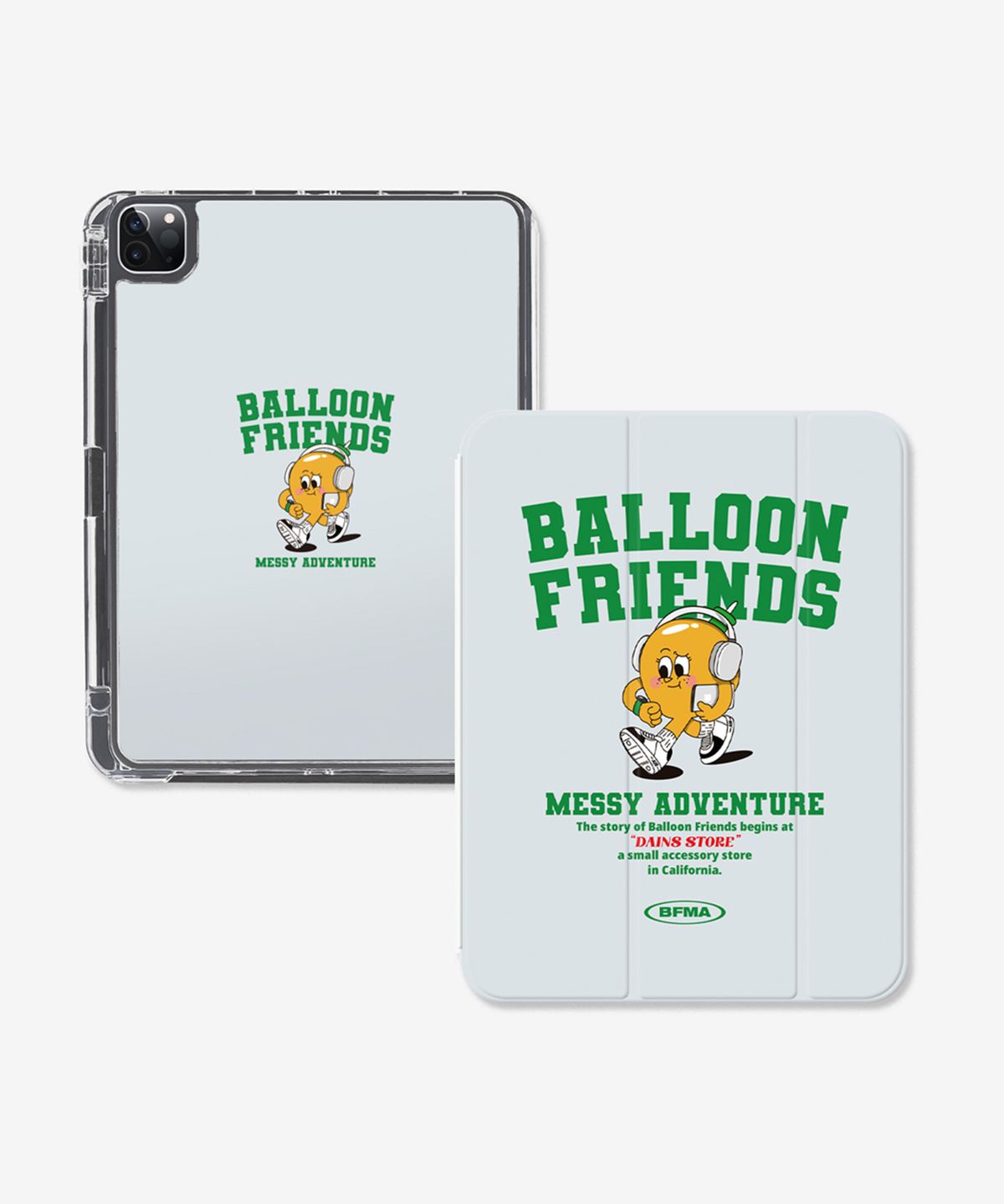 벌룬프렌즈(BALLOON FRIENDS) 헤드셋 렌지 (스카이블루) 3단 커버 분리형 아이패드 케이스