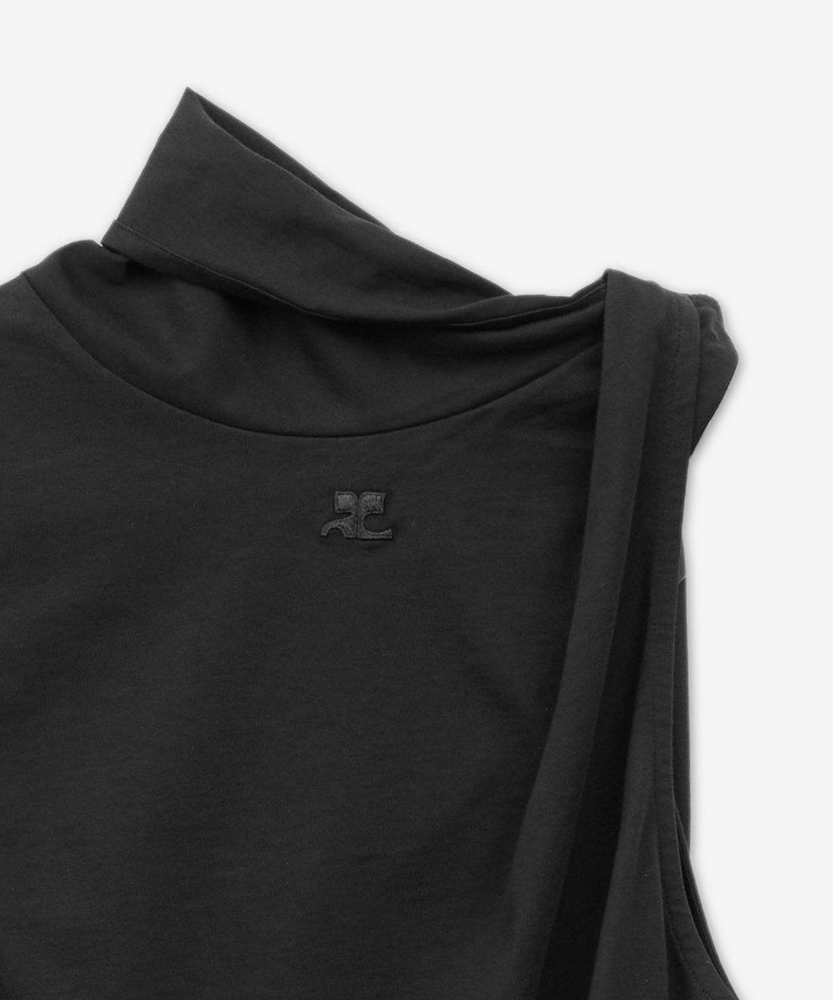 꾸레쥬(COURREGES) 트위스티드 민소매 티셔츠 - 블랙 / 125JDE125JS01079999