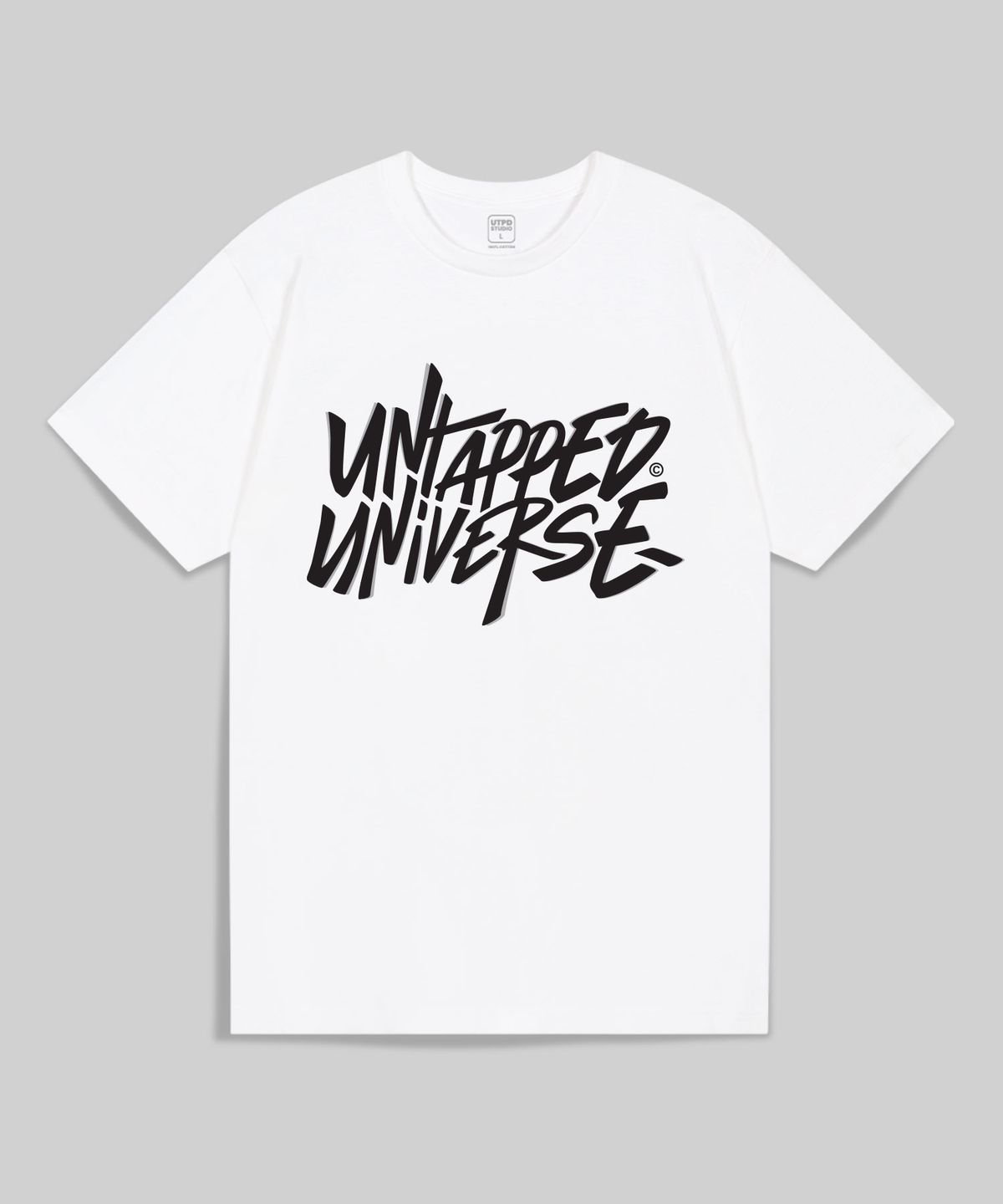 언탭트 스튜디오(UNTAPPED STUDIO) 유니버스 프론트 오버랩 오버핏 반팔 티셔츠 4 COLOR