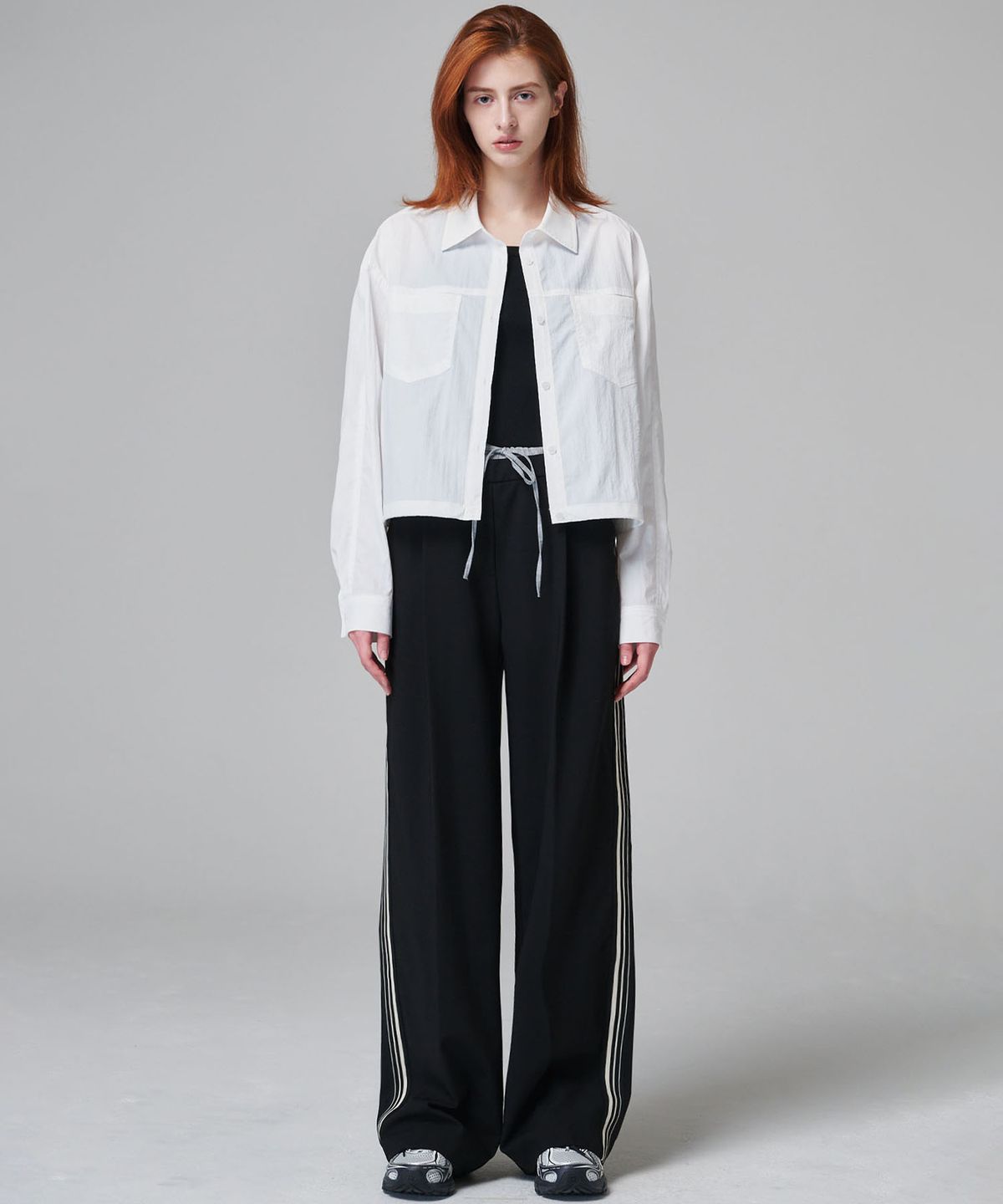 마롭(MALOUPE) 4112 나일론  아우터형 셔츠 (화이트)