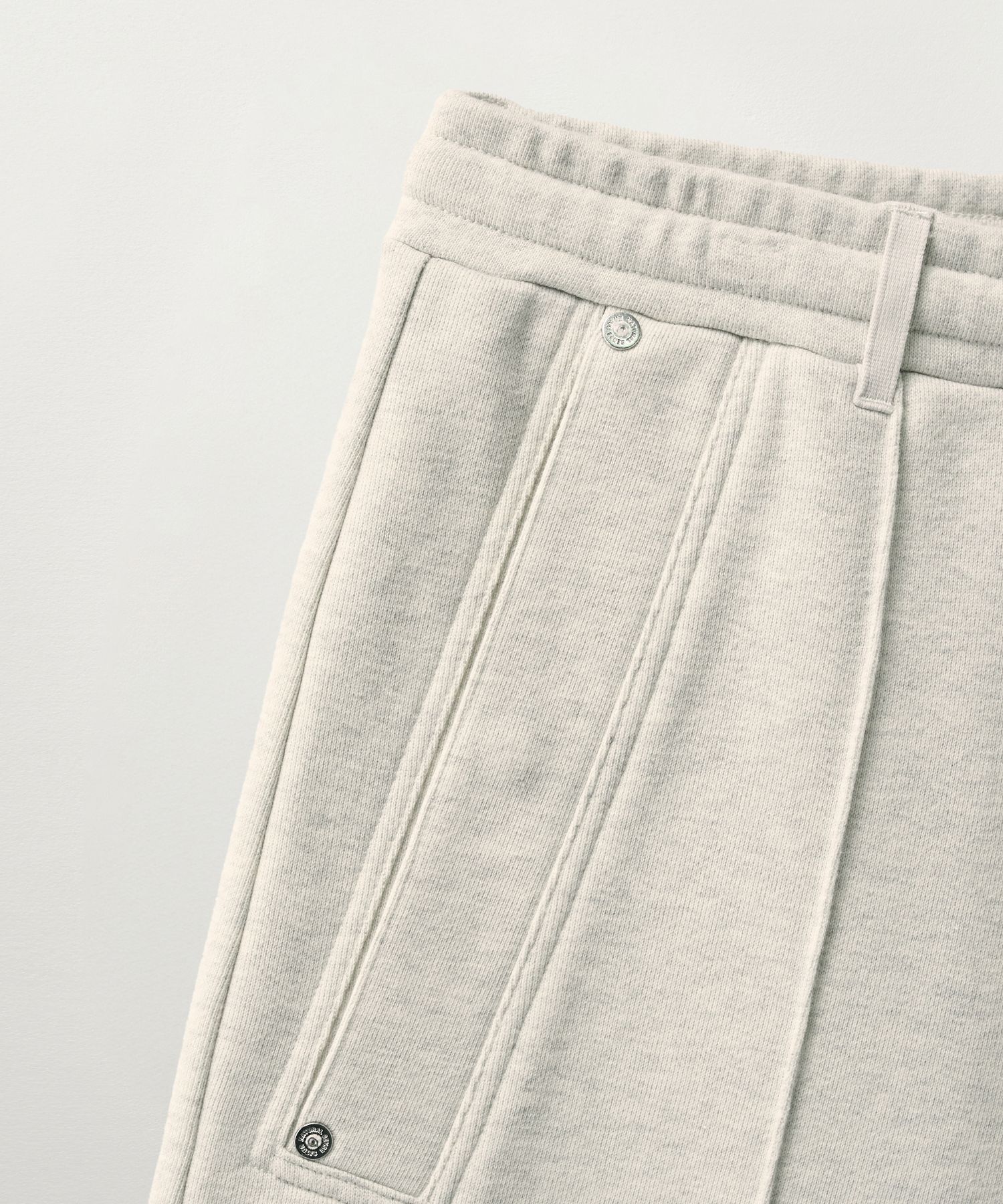 MUSINSA公式 | SATUR Theo Cotton Bermuda Pants Melange Ivory